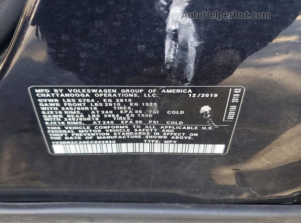 1V2DR2CA5KC622620 2019 VOLKSWAGEN ATLAS Черный 