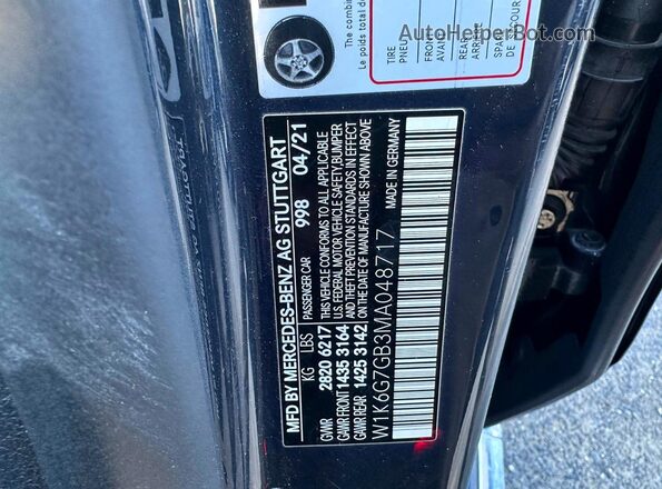 W1K6G7GB3MA048717 2021 MERCEDES-BENZ S Синий 