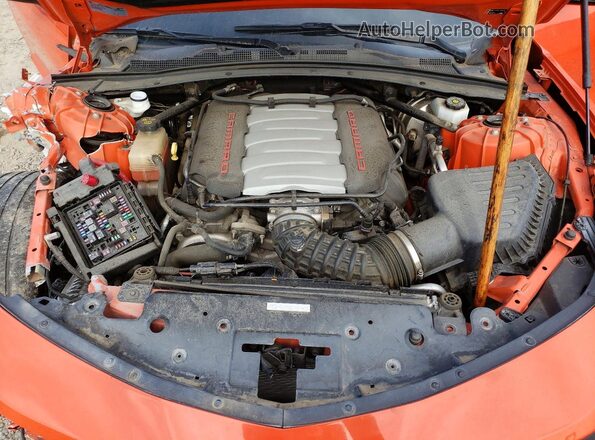 1G1FF1R7XM0131028 2021 CHEVROLET CAMARO Orange ძრავის განყოფილების ხედი