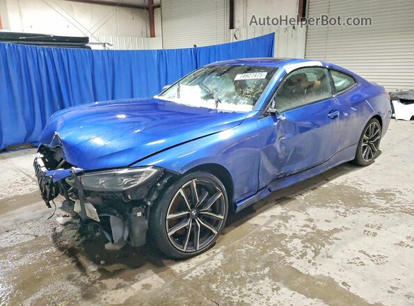 WBA13AR0XMCF64330 2021 BMW M4 Blue Հետևի ձախ