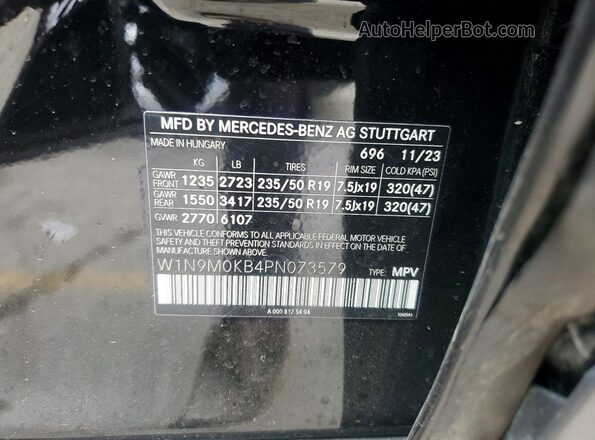 W1N9M0KB4PN073579 2023 MERCEDES-BENZ EQB Black Widok wnętrza 360 stopni