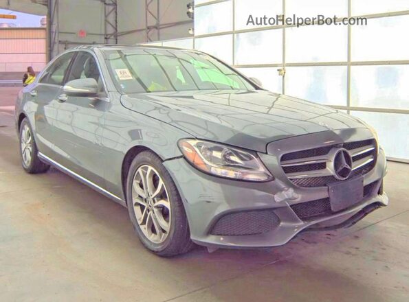 55SWF4KB3HU228021 2017 MERCEDES-BENZ C-CLASS Gray Задня ліва чверть
