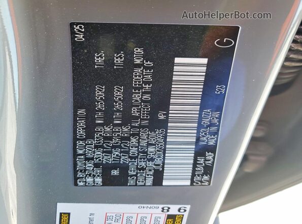 JTJVBCDX7S5049935 2025 LEXUS GX Gray Vista interior de 360 grados