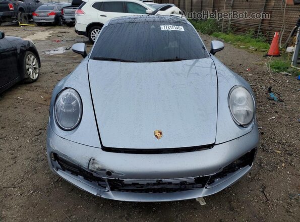 WP0AA2A92LS205578 2020 PORSCHE 911 Silver Вид ззаду