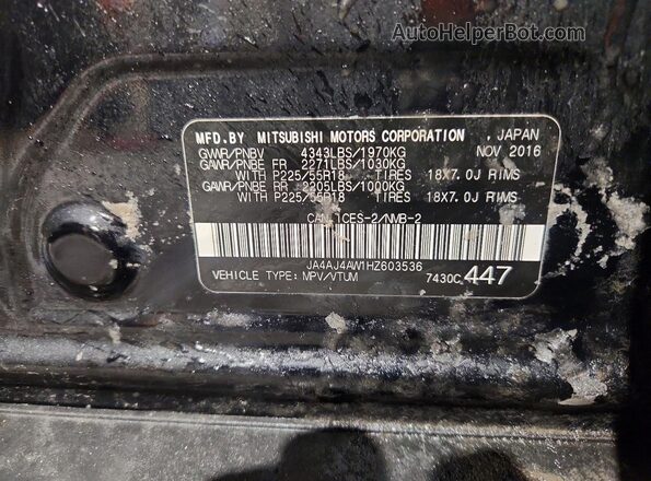JA4AJ4AW1HZ603536 2017 MITSUBISHI RVR Black 