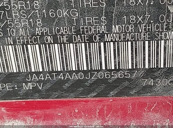 JA4AT4AA0JZ065657 2018 MITSUBISHI ECLIPSE CROSS Красный Вид подкапотного пространства