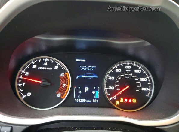 JA4AT4AA7KZ052552 2019 MITSUBISHI ECLIPSE Black Widok zestawu wskaźników