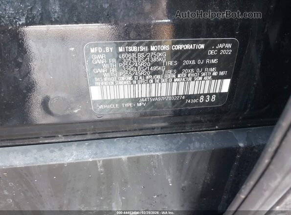 JA4T5VA97PZ032274 2023 MITSUBISHI OUTLANDER PHEV Black 
