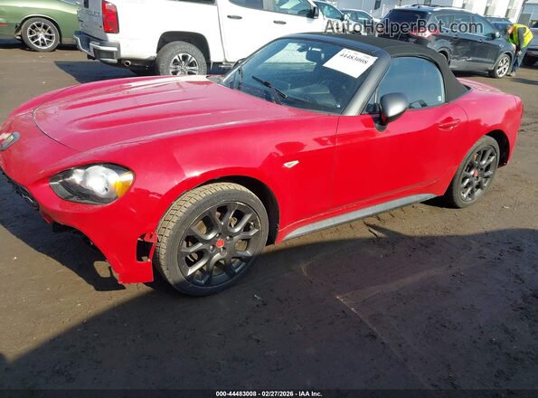 JC1NFAEK4H0118145 2017 FIAT 124 SPIDER Red Առջևի ձախ երեք քառորդ տեսարան