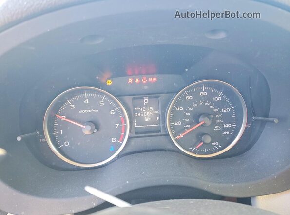 JF1GPAP6XG8201383 2016 SUBARU IMPREZA Black ხელსაწყოთა პანელის ხედი
