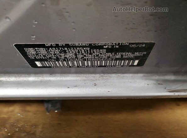 JF1GUABC1R8856587 2024 SUBARU IMPREZA Silver ძრავის განყოფილების ხედი