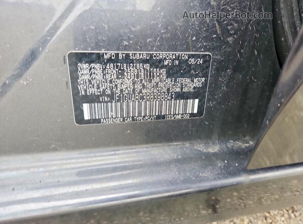 JF1GUABC3R8398843 2024 SUBARU IMPREZA Gray Вид підкапотного простору