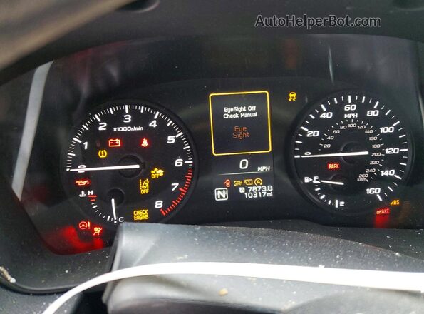 JF1GUABC7R8898455 2024 SUBARU IMPREZA White Widok zestawu wskaźników