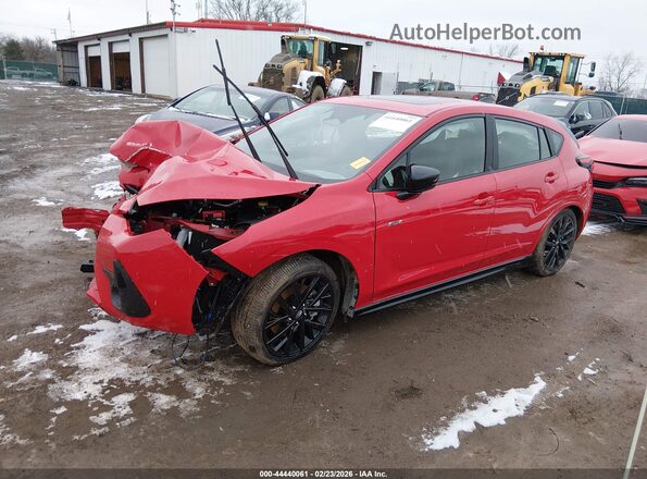 JF1GUHJC3T8203406 2026 SUBARU IMPREZA Red წინა მარცხენა ხედი სამი მეოთხედიდან