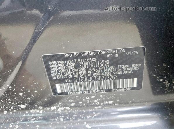 JF1GUHJC7S8273263 2025 SUBARU IMPREZA Gray 