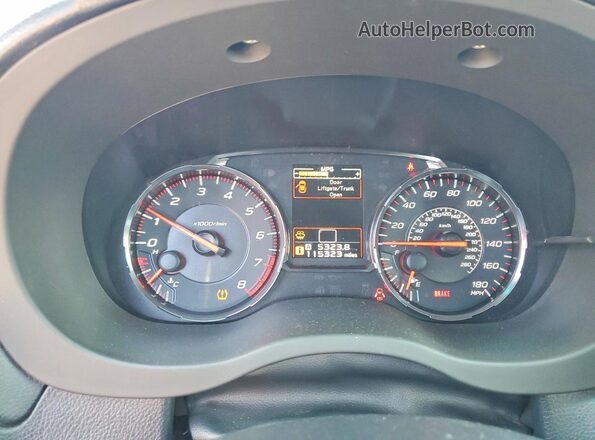 JF1VA1A62M9801614 2021 SUBARU WRX Черный Вид щитка приборов