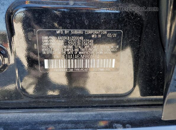 JF1VA1A62M9801614 2021 SUBARU WRX Черный Вид подкапотного пространства