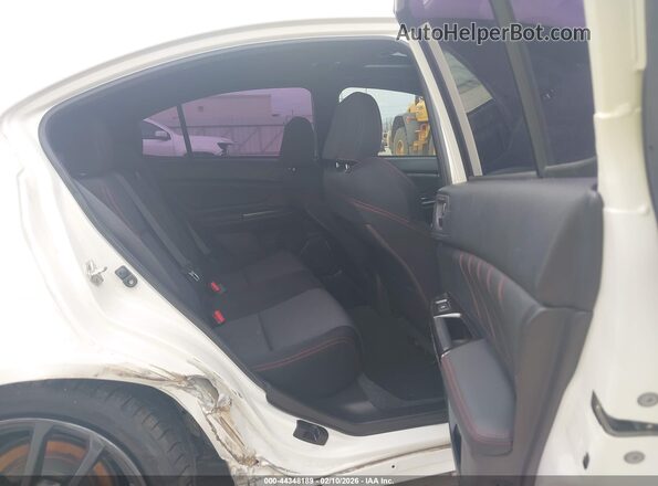 JF1VA1C69M9810663 2021 SUBARU WRX White VIN კოდის სტიკერის ხედი