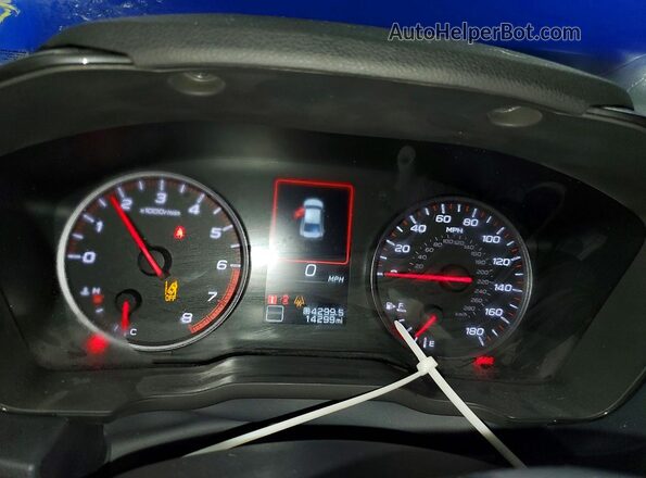 JF1VBAB64R9814920 2024 SUBARU WRX Blue Вид щитка приладів