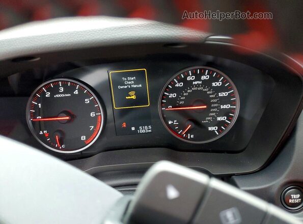 JF1VBAH64S9801484 2025 SUBARU WRX Синий Вид щитка приборов