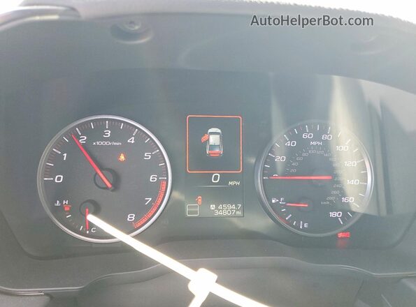 JF1VBAL66N9031574 2022 SUBARU WRX Silver Instrument cluster view