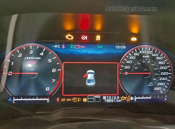 JF1VBAZ68S9800160 2025 SUBARU WRX Фиолетовый Вид щитка приборов