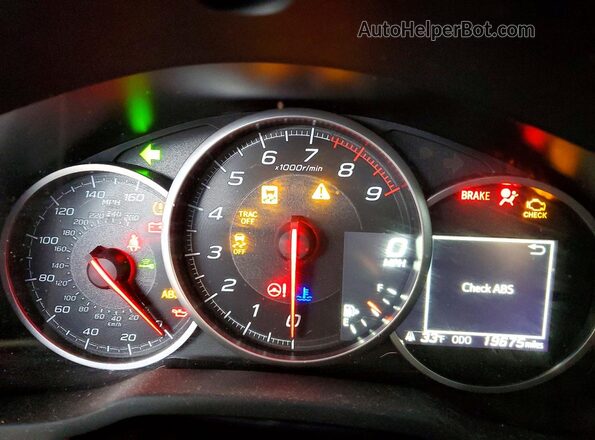 JF1ZCAC11L8702607 2020 SUBARU BRZ White Vista del cuadro de instrumentos