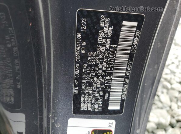 JF1ZDBE15R9700054 2024 SUBARU BRZ Угольный Вид наклейки с VIN-кодом