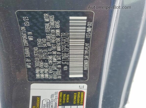 JF1ZNBE16P9758278 2023 TOYOTA GR Gray Vista del compartimento del motor
