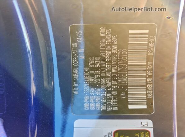 JF1ZNBE17S9755768 2025 TOYOTA GR Blue Вид підкапотного простору