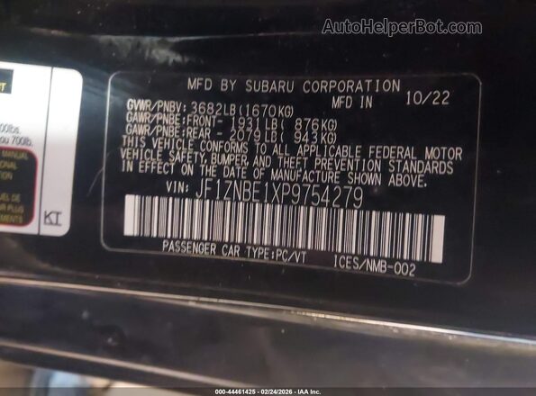 JF1ZNBE1XP9754279 2023 TOYOTA GR86 Black Engine compartment view