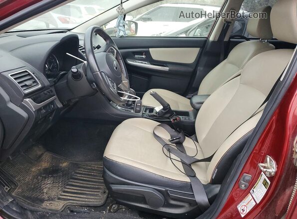 JF2GPALC9H8211718 2017 SUBARU CROSSTREK Red Вид салону спереду