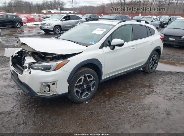 JF2GTAMC0J8253503 2018 SUBARU CROSSTREK White Vista tres cuartos delantera izquierda