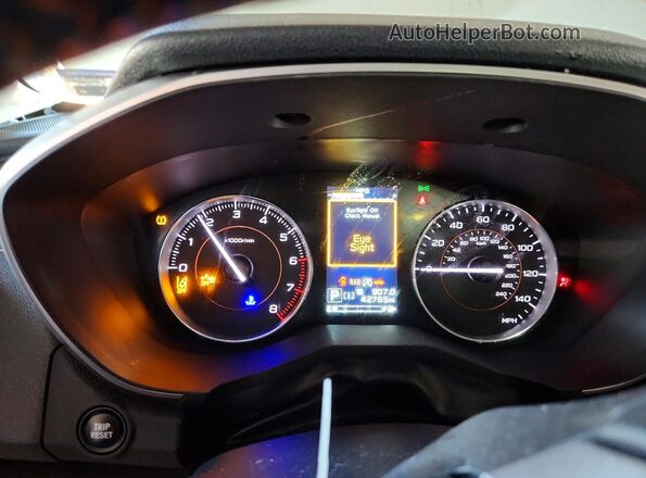 JF2GTHMC6N8285032 2022 SUBARU CROSSTREK White Սարքավորումների վահանակի տեսք