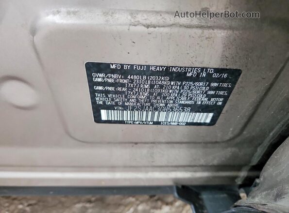 JF2SJAAC3GH536538 2016 SUBARU FORESTER 2.5 Желто-коричневый Вид подкапотного пространства