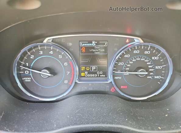 JF2SJAWC4HH802272 2017 SUBARU FORESTER 2.5I TO White ხელსაწყოთა პანელის ხედი