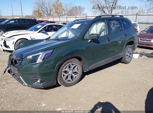 JF2SKADC5RH494319 2024 SUBARU FORESTER Green წინა მარცხენა ხედი სამი მეოთხედიდან