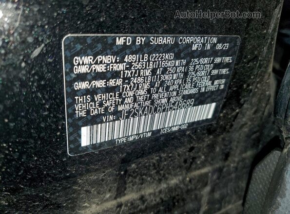 JF2SKADC6PH548689 2023 SUBARU FORESTER Black 