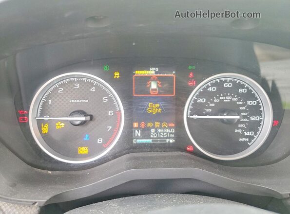 JF2SKADC7NH430440 2022 SUBARU FORESTER White Instrument cluster view