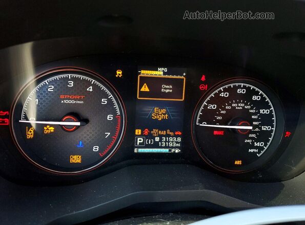 JF2SKAJC3PH494644 2023 SUBARU FORESTER White Вид щитка приладів