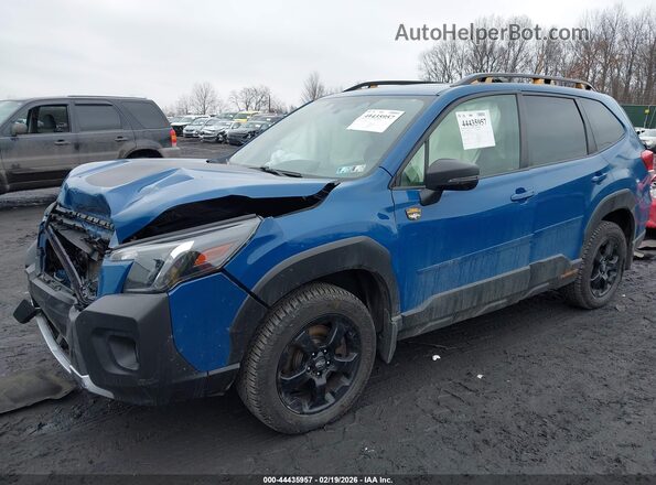 JF2SKAMC2NH418955 2022 SUBARU FORESTER Blue წინა მარცხენა ხედი სამი მეოთხედიდან