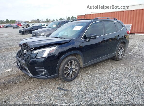 JF2SKAPC2NH499435 2022 SUBARU FORESTER Black Առջևի ձախ երեք քառորդ տեսարան