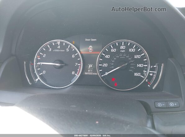 JH4KC1F53JC001165 2018 ACURA RLX Black უკანა სავარძლების ხედი