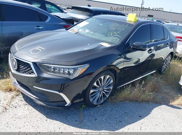 JH4KC1F53JC001165 2018 ACURA RLX Black წინა მარცხენა ხედი სამი მეოთხედიდან