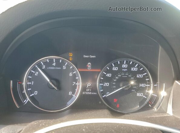 JH4KC1F59JC000926 2018 ACURA RLX Black ხელსაწყოთა პანელის ხედი
