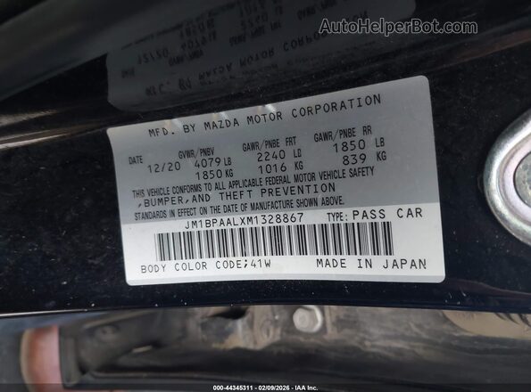JM1BPAALXM1328867 2021 MAZDA 3 Черный Вид подкапотного пространства