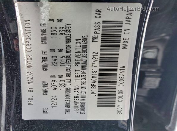JM1BPACM1S1774912 2025 MAZDA 3 Черный 