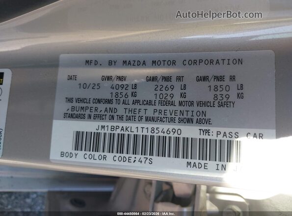 JM1BPAKL1T1854690 2026 MAZDA 3 Gray 