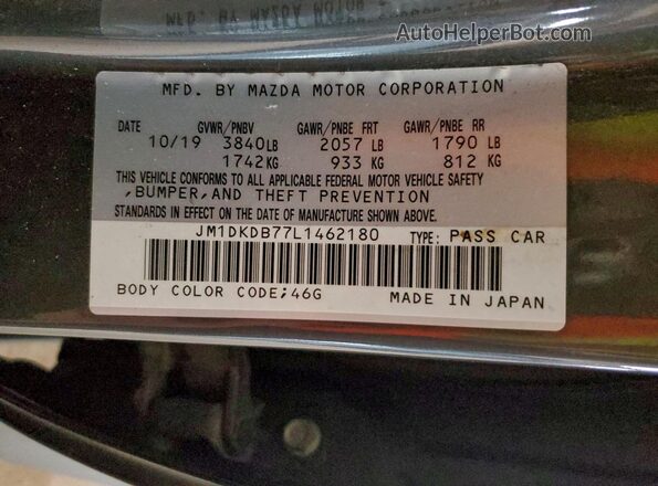 JM1DKDB77L1462180 2020 MAZDA CX-3 Серый Вид подкапотного пространства