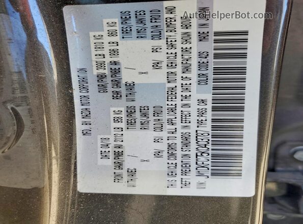 JM1DKFC75K0403787 2019 MAZDA CX-3 Charcoal Vista de la etiqueta del VIN